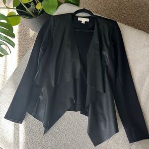 Michael Kors Elegant Black Waterfall Blazer